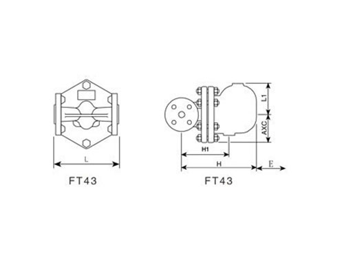 FT43H疏水閥結(jié)構(gòu)圖